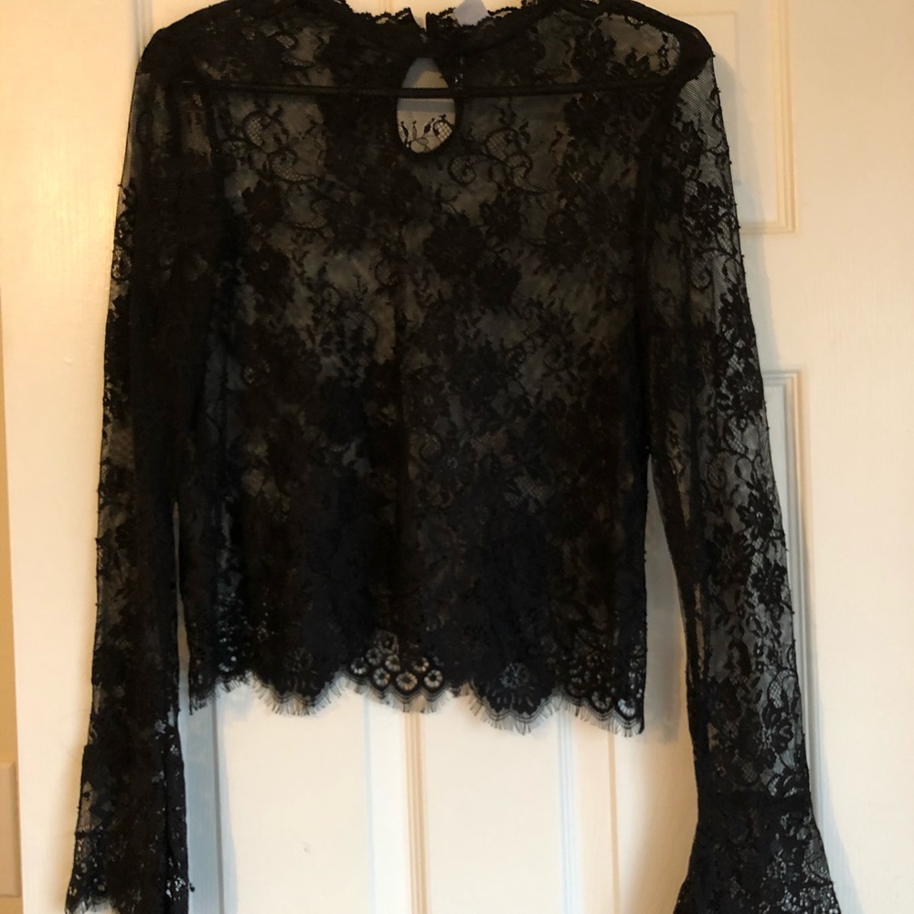 Black lace blouse